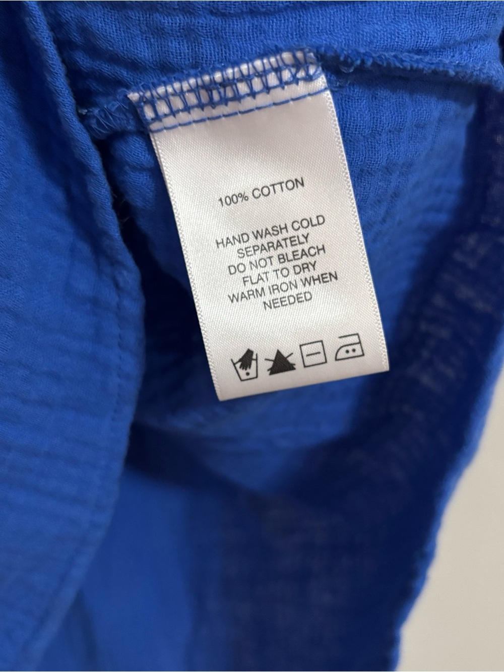 NEW Foxcroft Joanna Cotton Gauze 3/4 Sleeve Tunic - Azure Blue - Picture 4 of 6